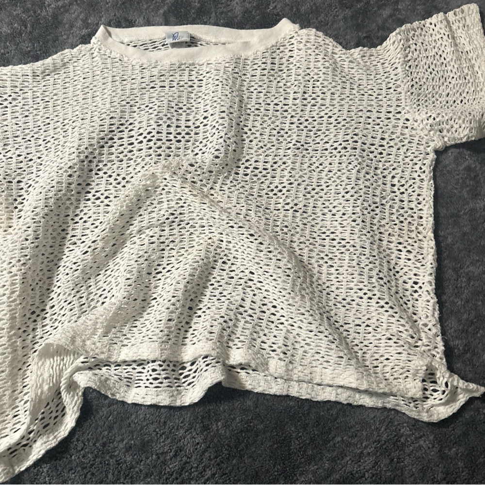Spirit White and Tan Oversized Boxy T-Shirt